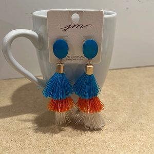 j m brand earrings!  Tiered Tassles!  NWT!